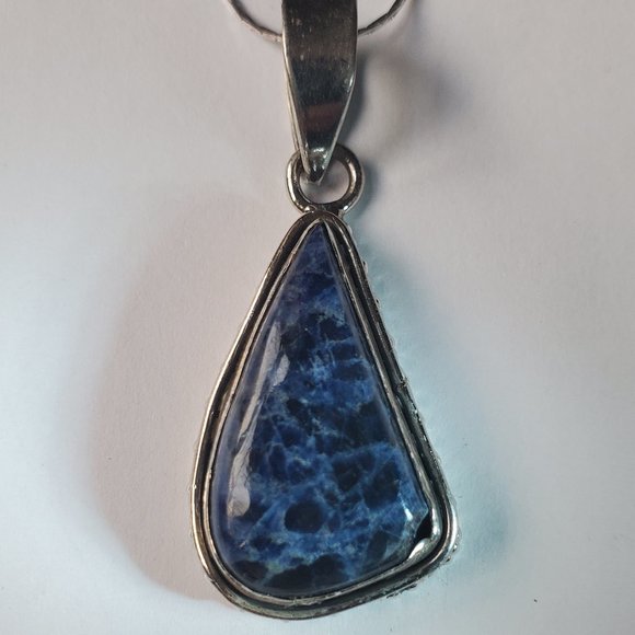 LAPIS LAZULI STERLING SILVER PENDANT - Picture 4 of 7